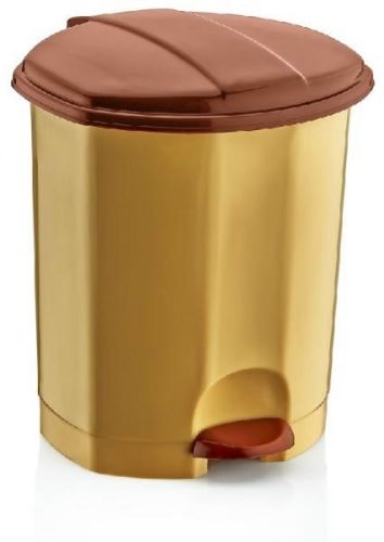 Szemetes  5L pedálos műanyag fehér DÜ1