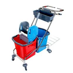 Takarítókocsi CK759 2x25L króm vázas