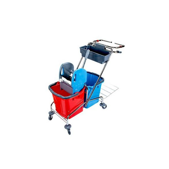 Takarítókocsi CK759 2x25L króm vázas