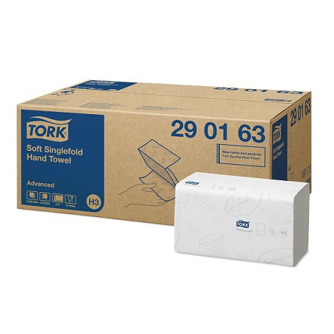 Tork Advanced kéztörlő H3, 2r.hófehér,15x250lap 25x23   290163