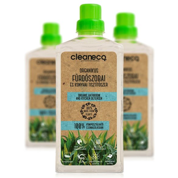 Cleaneco organikus fürdőszobai és konyhai tisztítószer organikus 1L