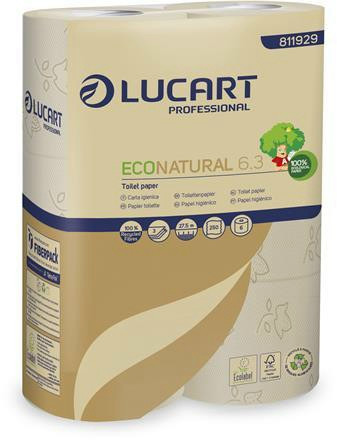 Toalettpapír Lucart  EcoNatural 6.3 811929D