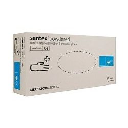 Kesztyű latex púderes 9(L) Santex