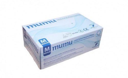 Kesztyű gumikesztyű latex púderes 9(L) Mumu