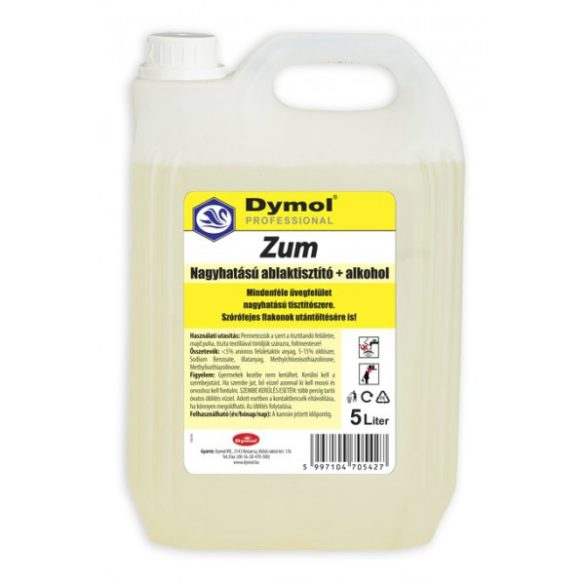 Dymol Zum ablaktisztító+ alkohol 5L
