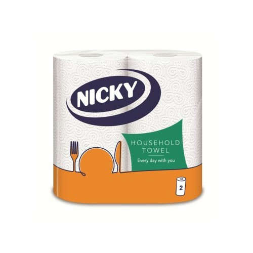 Kéztörlő papír háztartási 2 tekercses Nicky FAM