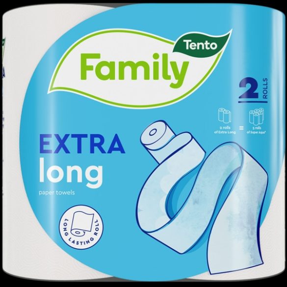 Kéztörlő papír Tento Family Extra Long 2rétegű 110lap/24,2 Cikkszám: 231132