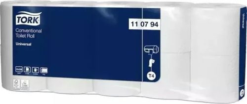 Tork toalettpapír T4 kistekercses Universal - 2r., fehér, 32,5m/tek, 250 lap, 10