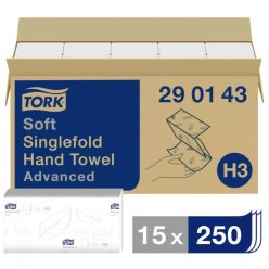   Tork Advanced hajtogatott kéztörlő H3 Z hajt.,2r. 15x250 lap, 290143