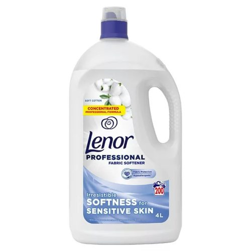 Öblítő Lenor Professional öblítőszer Sensitive Cotton 4 L