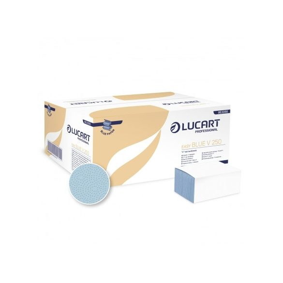 Kéztörlő papír Lucart Easy Blue V250