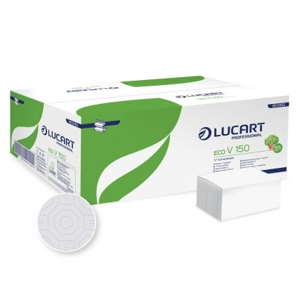 Kéztörlő papír Lucart  ECO V150 80% 863062