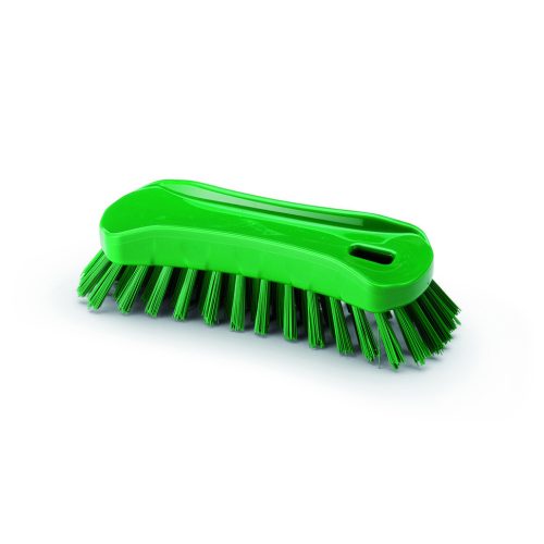 Igeax élelmiszeripari ergonómikus kézi kefe, zöld, 0,75mm kemény sörtével
