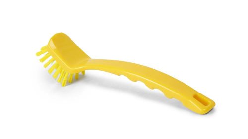 Igeax élelmiszeripari négyszögletes mosogató kefe sárga 0,75mm kemény sörtével