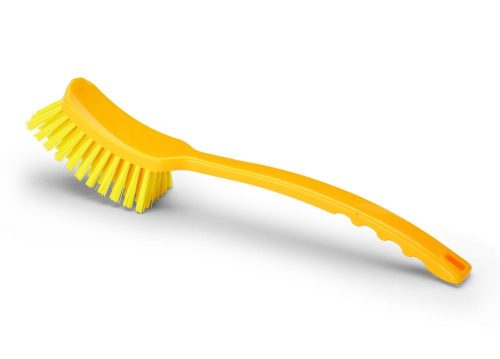 Igeax élelmiszeripari kézi kefe hosszú nyéllel sárga 0,5mm közepes sörtével