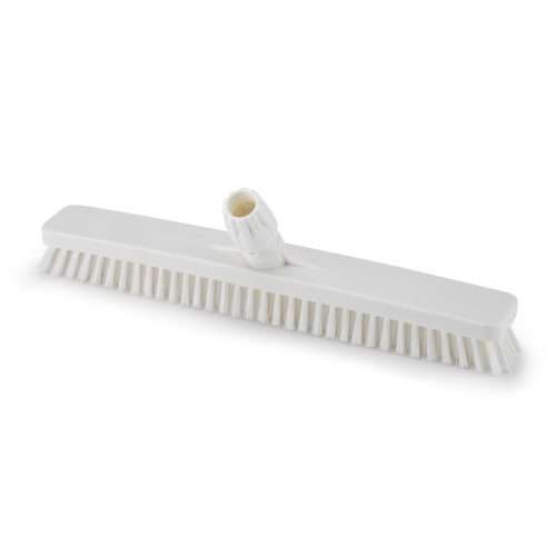 Igeax élelmiszeripari padlósúrolókefe 45cm széles fehér, 0,75mm kemény sörtével