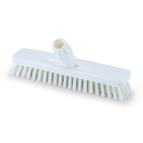 Igeax élelmiszeripari padlósúrolókefe 30cm széles fehér, 0,75mm kemény sörtével