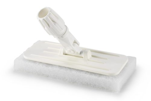 Igeax élelmiszeripari súroló pad menetes tartóval fehér