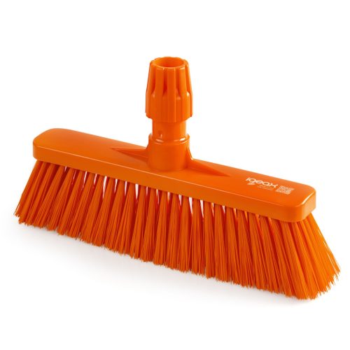 Igeax élelmiszeripari rövid seprű, partvis fej, 0,5mm közepes sörtével, narancssárga