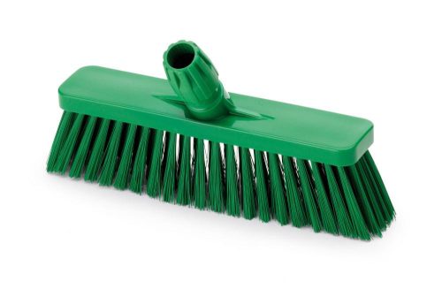 Igeax élelmiszeripari tolóseprű, partvis fej, 30 cm, 0,5mm közepes sörtével, zöld
