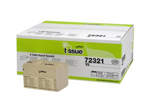 Celtex E-Tissue V2 hajtogatott kéztörlő, 2 réteg, 21,5x21cm, 15x200 lap/karton