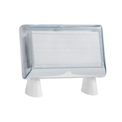   Mar plast mini asztali hajtogatott kéztörlő adagoló interfold, fehér 