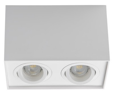 Avide GU10 Lámpatest Négyzetes Fehér Dönthető Dupla