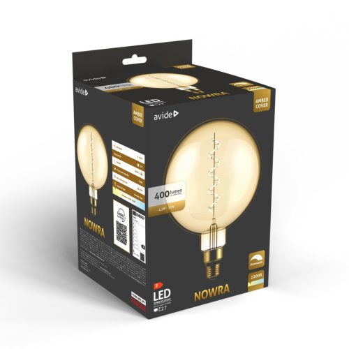 Avide LED Jumbo Filament Nowra Amber 4.5W E27 2200K Fényerőszabályzós
