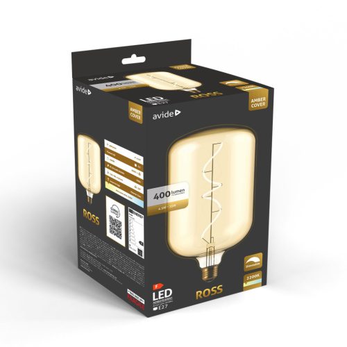 Avide LED Jumbo Filament Ross Amber 4.5W E27 2200K Fényerőszabályzós