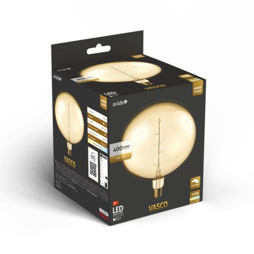 Avide LED Jumbo Filament Vasco Amber 4.5W E27 2200K Fényerőszabályzós