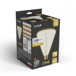   Avide LED Jumbo Filament Cone Amber 4.9W E27 2200K Fényerőszabályzós