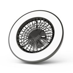   Avide Mennyezeti lámpa ventilátorral Wanda fekete, 2x24W+15W motor, távirányítóval