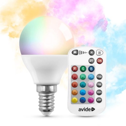 Avide Smart LED Mini Globe 4.9W RGB+W 2700K IR Távirányítóval