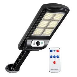   Napelemes LED lámpa fali konzollal, mozgásérzékelovel, távirányítóval 200W