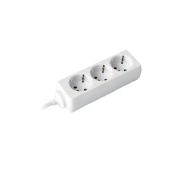   Commel elosztó, hosszabbító 3-as, érintésvédelemmel, fehér, 5m, 16A, 3500W