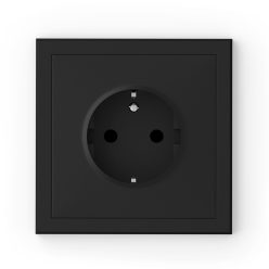   Commel Adria Schuko csatlakozóaljzat dugalj, rugós bekötés, süllyesztett fekete