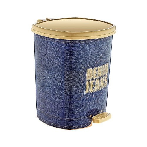 Műanyag pedálos szemetes, Denim 20L