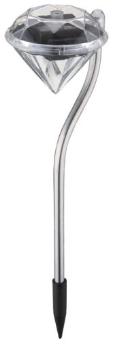 Entac Kerti Szolár Lámpa 300mm Rozsdamentes Acél Kristály forma 1 LED 4/doboz