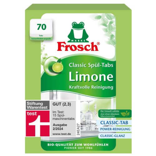 Frosch mosogatógép tabletta zöldcitrom 70db