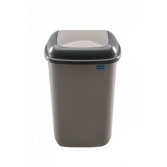 Plafor Quatro rugós  billenő fedeles szemetes 28L Mocca