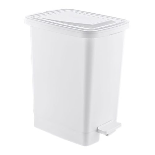 Slim Műanyag pedálos szemetes, fehér, 25L