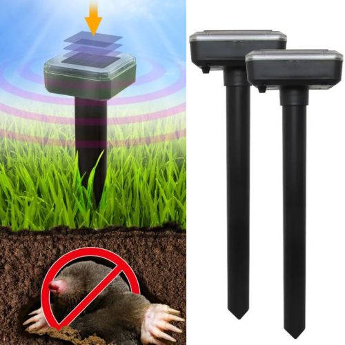 Napelemes rágcsálóriasztó 2 db - ultrahangos, IP65, nagy lefedettség, 30 m táv