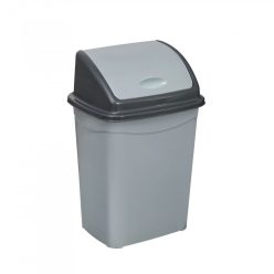   Planet Billenőfedeles szemetes kuka, műanyag, szürke/antracit 9 L