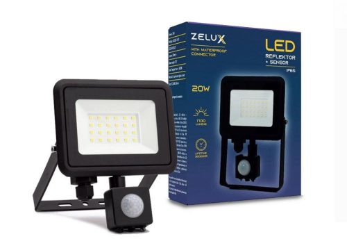 Zelux Led Reflektor 20W IP65 NW 4000K Mozgásérzékelős PIR