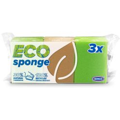   Bonus mosogatószivacs, formázott, Eco Sponge 3db/csg (32csg/gyűjtő, 384csg/karton)
