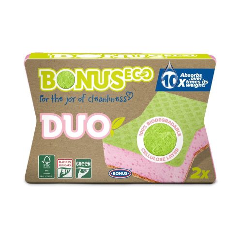 Bonus+ DUO karcmentes mosogatószivacs 3db/csg (24csg/karton)