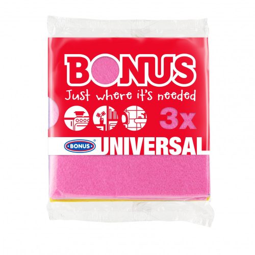 Bonus általános, univerzális törlőkendő 3db/csg (20csg/gyűjtő, 240csg/karton)
