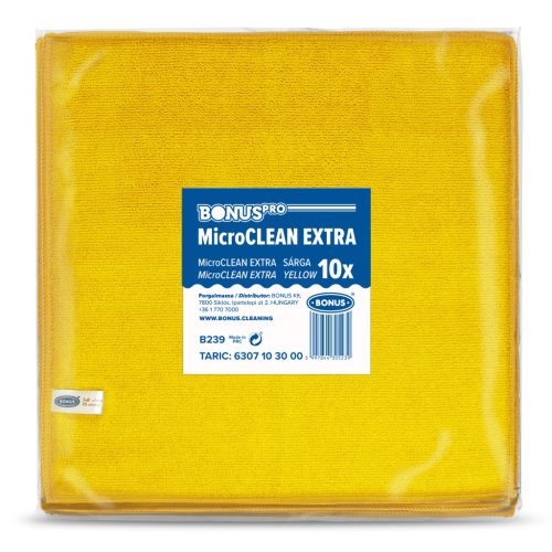 BonusPro MicroClean Extra kendő 40x40cm, 10db/csg (5csg/karton) sárga