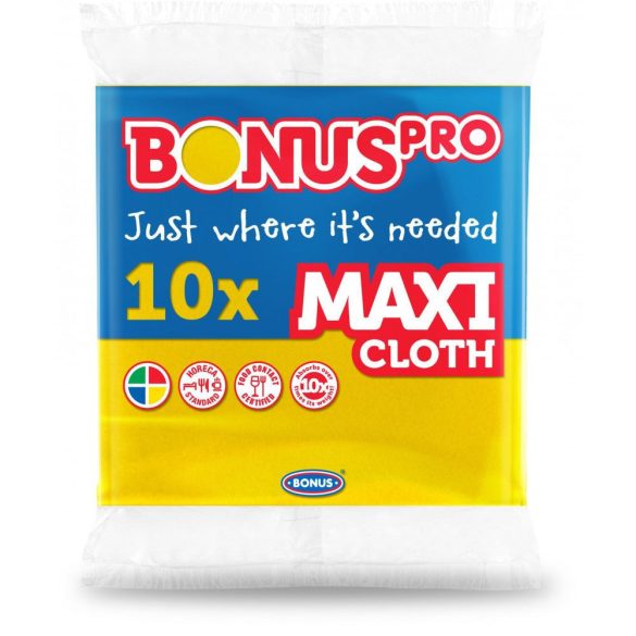 BonusPRO MAXI Általános törlőkendő sárga 10db/csg  (20csg/karton)