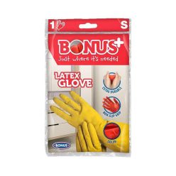   Bonus gumikesztyű háztartási "S" (10 pár/gyűjtő, 200 pár/karton)